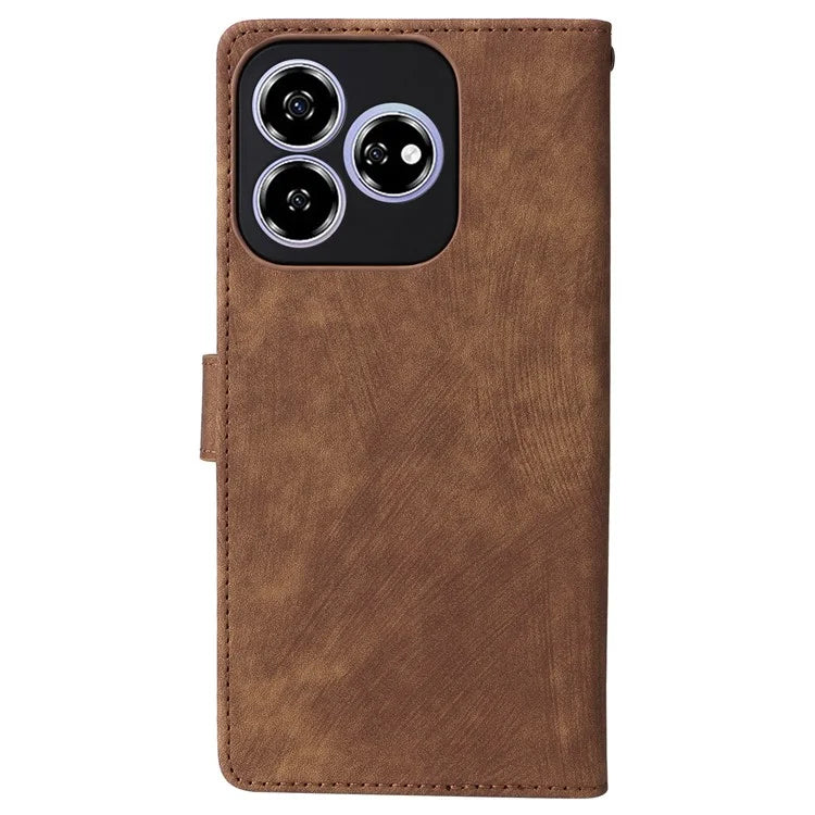For ZTE Axon 60 ( ZTE Blade V60) Leather Case RFID Blocking Wallet Phone Cover with Strap