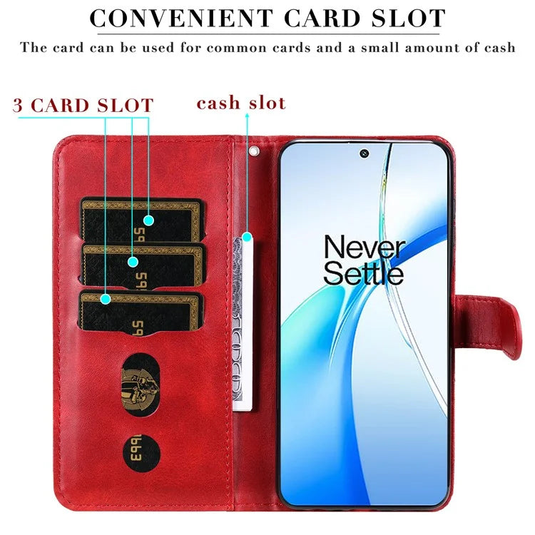 For OnePlus Nord CE4 Lite 5G / Oppo K12x 5G (China) (China) Case Zipper Pocket PU Leather Phone Cover