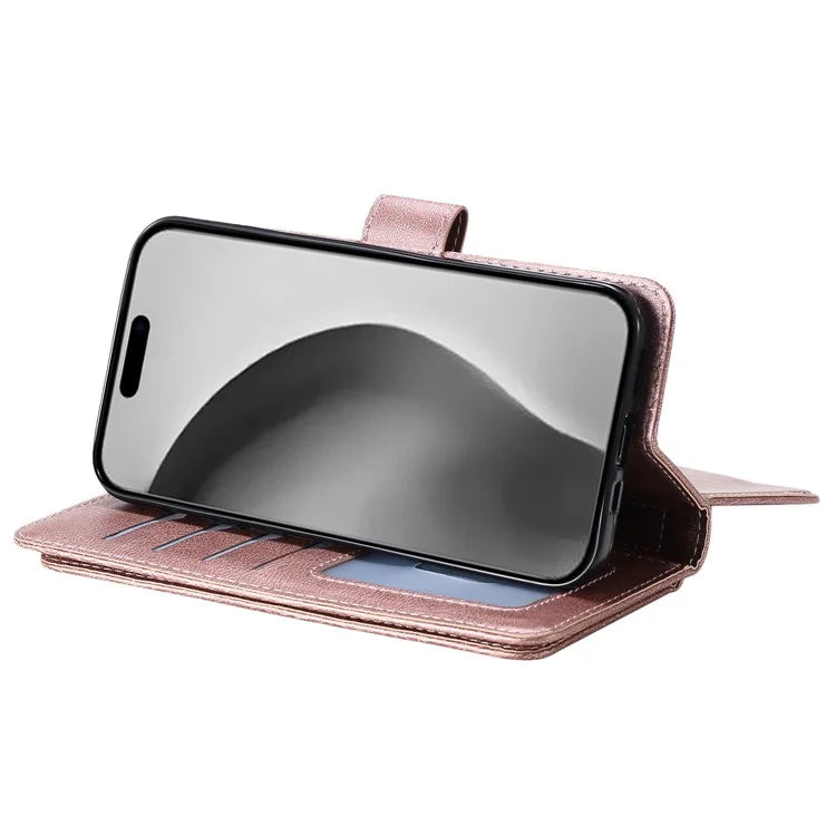 KT Multi-Functional Series-1 For iPhone 16 Pro Max Case 10 Card Slots Anti-Scratch Leather Phone Cover
