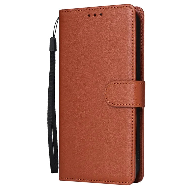 For iPhone 16 Pro Wallet Case 3 Card Slots Slim-Fit PU Leather Stand Phone Cover