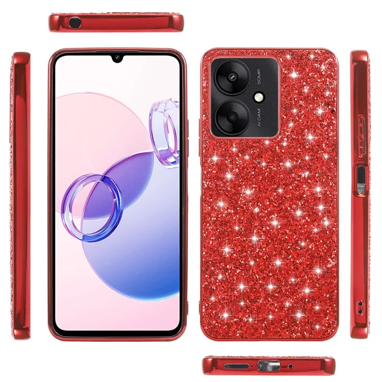 For Xiaomi Redmi 13C 4G / 5G / 13R 5G / Poco C65 4G / M6 5G Case TPU + PC Glitter Phone Cover