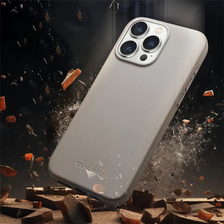 QIALINO For iPhone 15 Pro Case Compatible with MagSafe Silicone+PU Covered Phone Shell