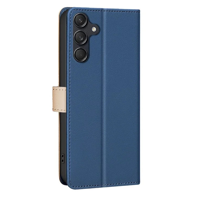 BINFEN COLOR BF33 For Samsung Galaxy S24+ Case Splicing Color RFID Blocking Leather Cover