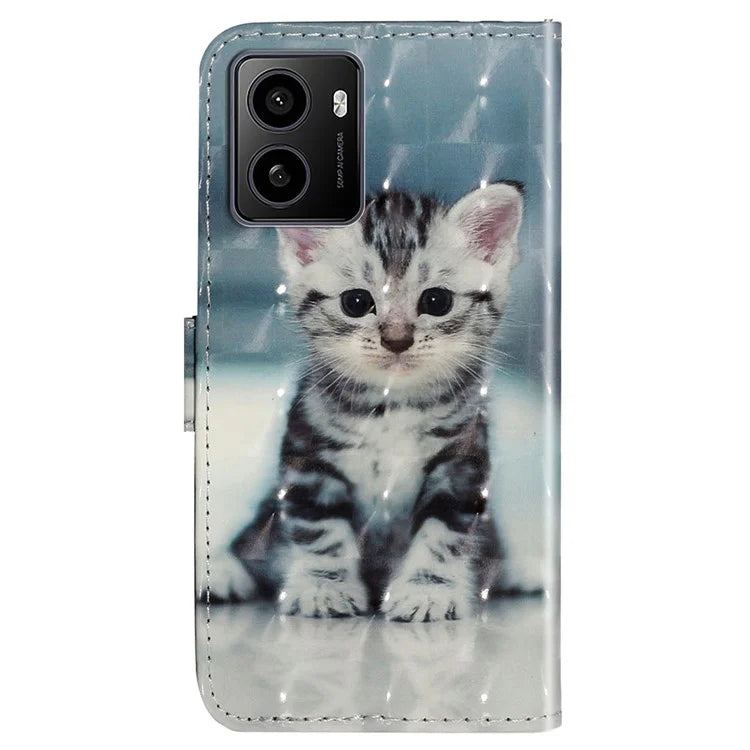 For HMD Pulse Pro Case 3D Pattern Printed Phone Leather Cover Handbag