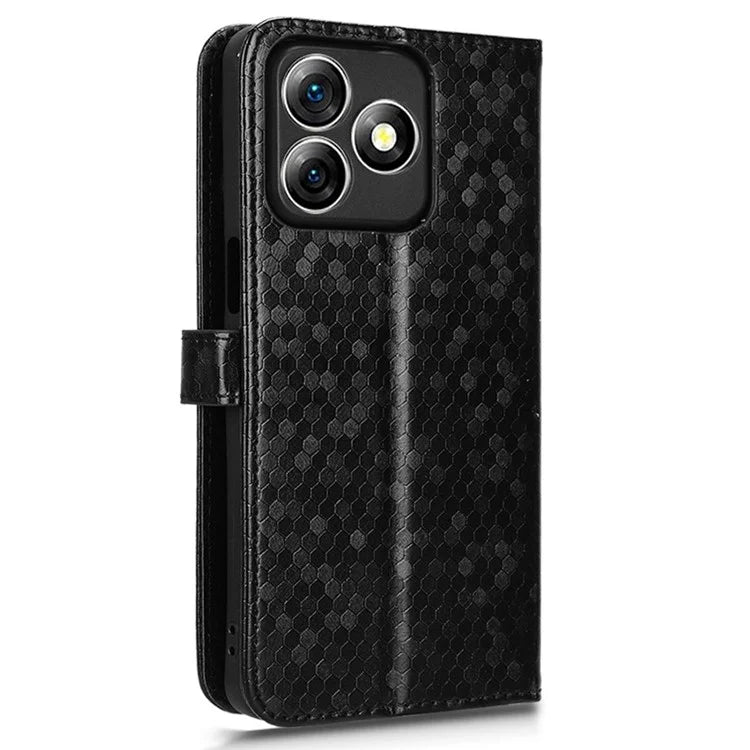 For Ulefone Note 18 Ultra Wallet Case Dot Pattern Imprint PU Leather Phone Cover