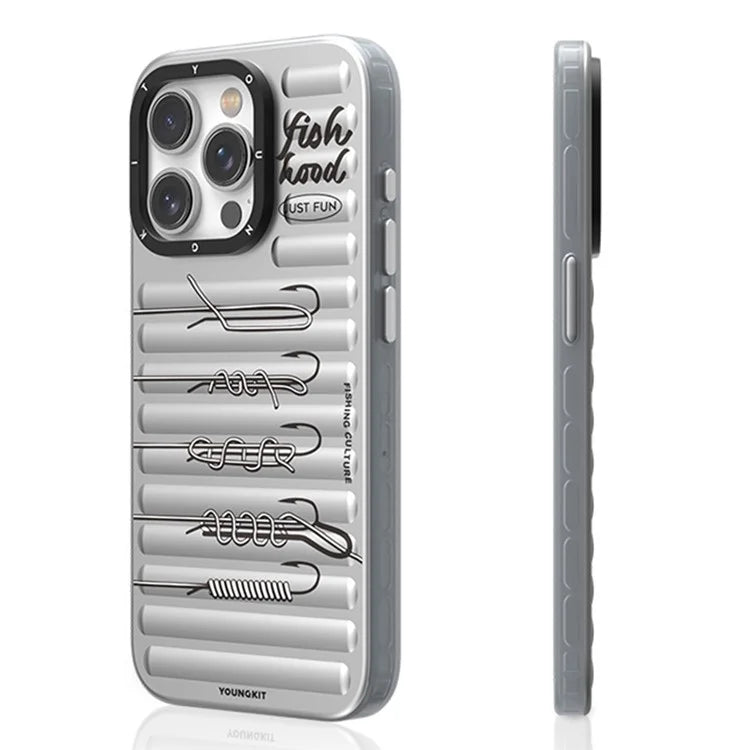 YOUNGKIT Fishing Series For iPhone 15 Pro Max Magnetic Case Shockproof IMD PC+TPU Phone Cover