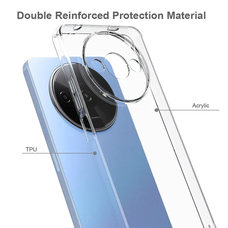 For Xiaomi Redmi A3x 4G Clear Case TPU+Acrylic Phone Cover