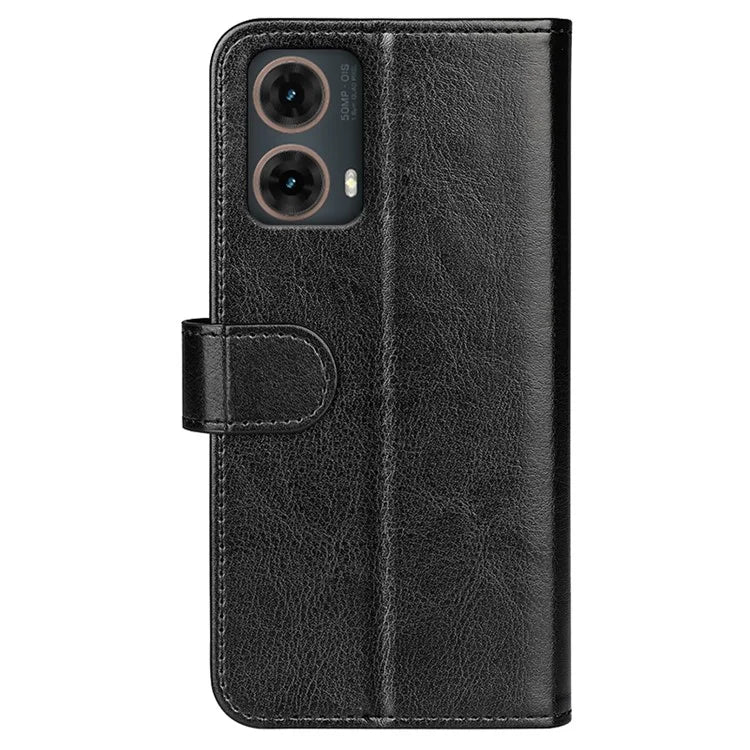 For Motorola Moto G85 5G / S50 Neo 5G Stand Case Crazy Horse Texture Leather Wallet Phone Cover