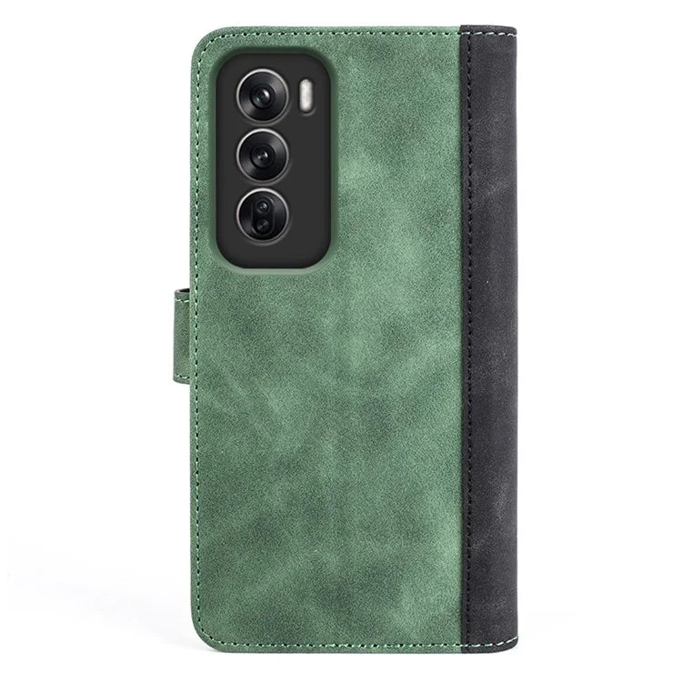 For Oppo Reno12 Pro 5G (Global) Wallet Phone Case Splicing Color Leather Flip Cover