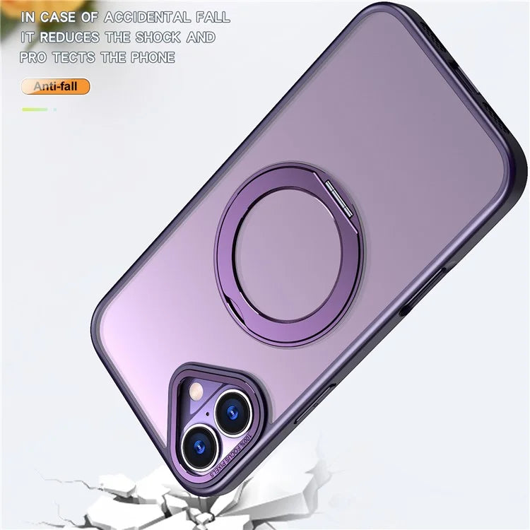 For iPhone 16 Plus Case Compatible with MagSafe TPU+Acrylic Kickstand Phone Cover