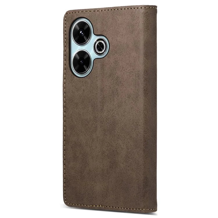 DF-05 For Xiaomi Redmi 13 4G / 5G / Note 13R 5G / Poco M6 4G Case RFID Blocking Leather Phone Shell