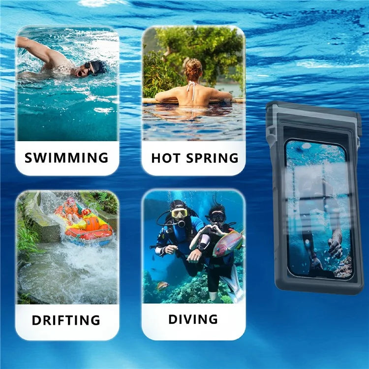 SHELLBOX 15m Waterproof Cellphone Pouch 7-inch Phone Touch Screen Diving Swimming Drifting Protective Bag