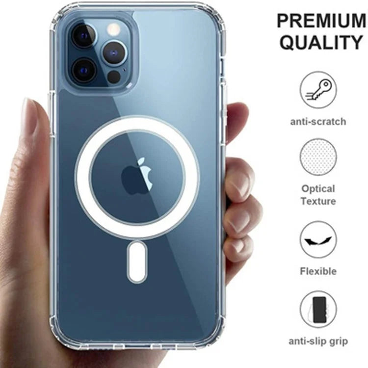 For iPhone 16 Pro Max Case Compatible with MagSafe TPU Clear Phone Cases