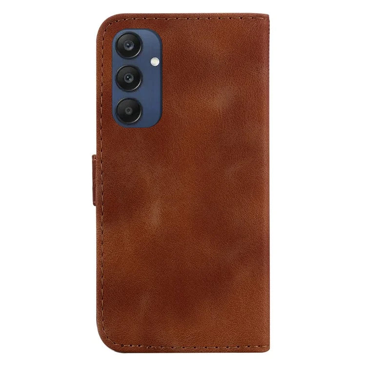 For Samsung Galaxy M35 5G Case 7-Shaped Pattern Imprint Leather Phone Cover