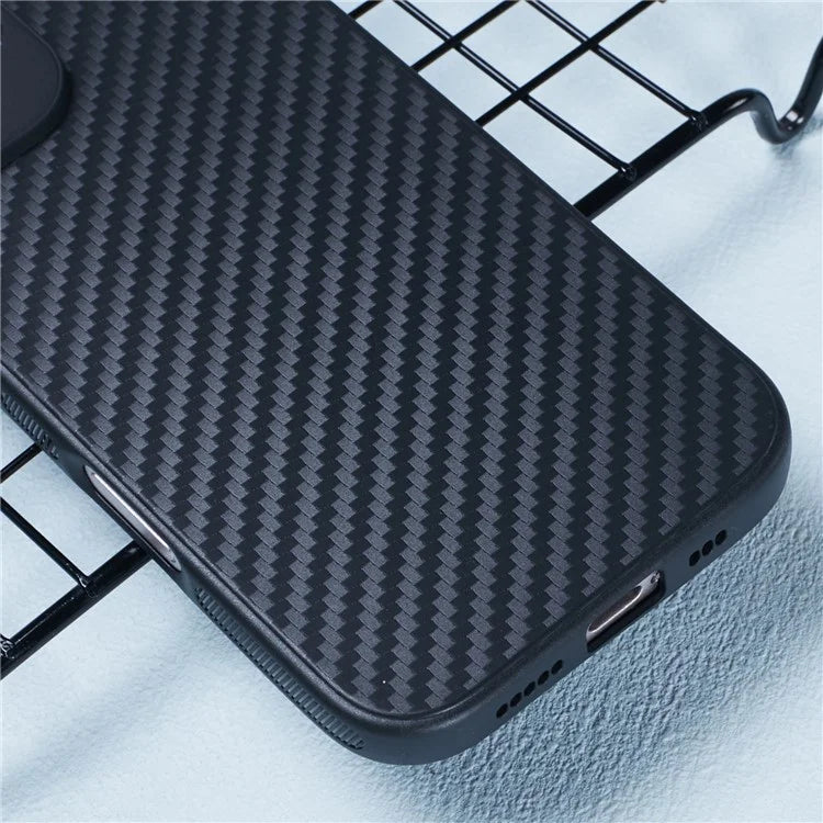 For iPhone 16 Case Carbon Fiber Texture TPU Phone Cover