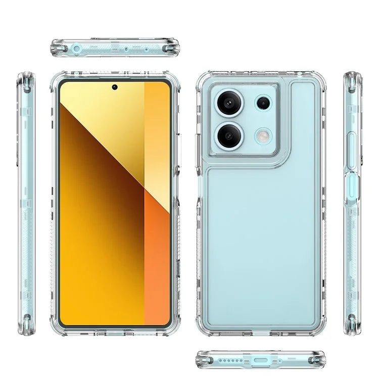 For Xiaomi Redmi Note 13 5G Case Acrylic+TPU Transparent Protective Phone Cover