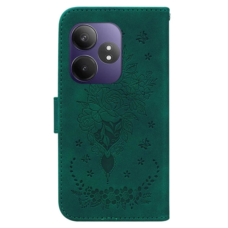 For Realme GT Neo6 SE 5G / Neo6 5G / 6T 5G / 6 5G Case PU Leather Wallet Phone Cover Butterfly Flower Imprint
