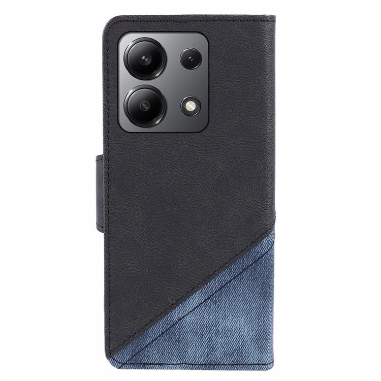For Xiaomi Redmi Note 13 4G Case Folio Texture Splicing Leather Phone Cover