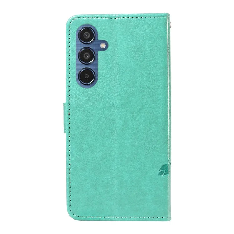 For Samsung Galaxy M35 5G Case PU Leather Phone Cover Card Slot Flowers Design