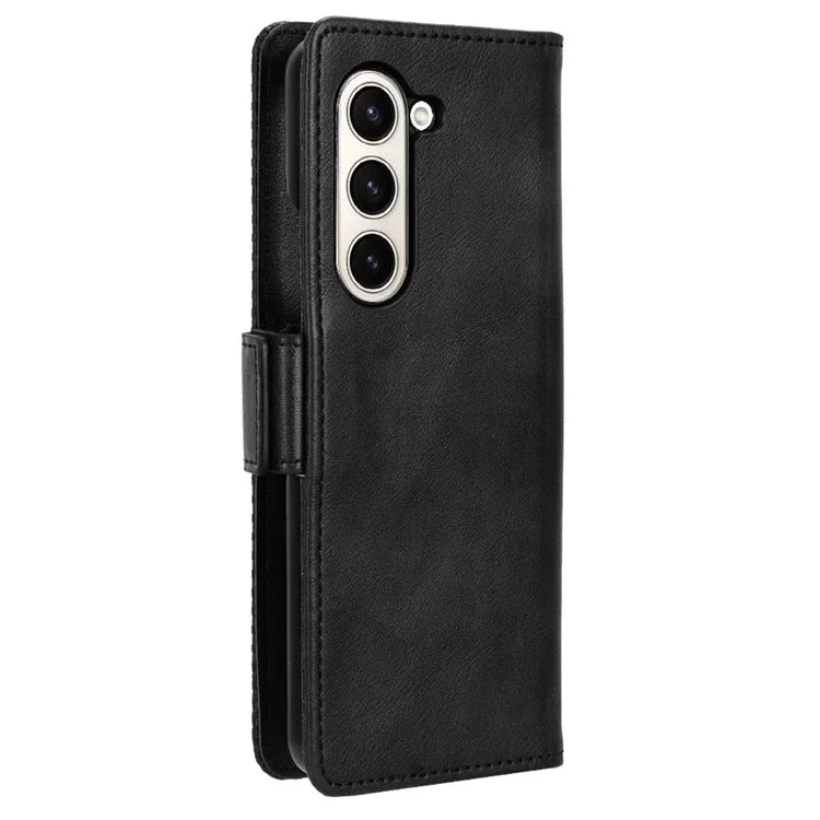 For Samsung Galaxy Z Fold6 5G Phone Case Vintage PU Leather Wallet Stand Shockproof Cover
