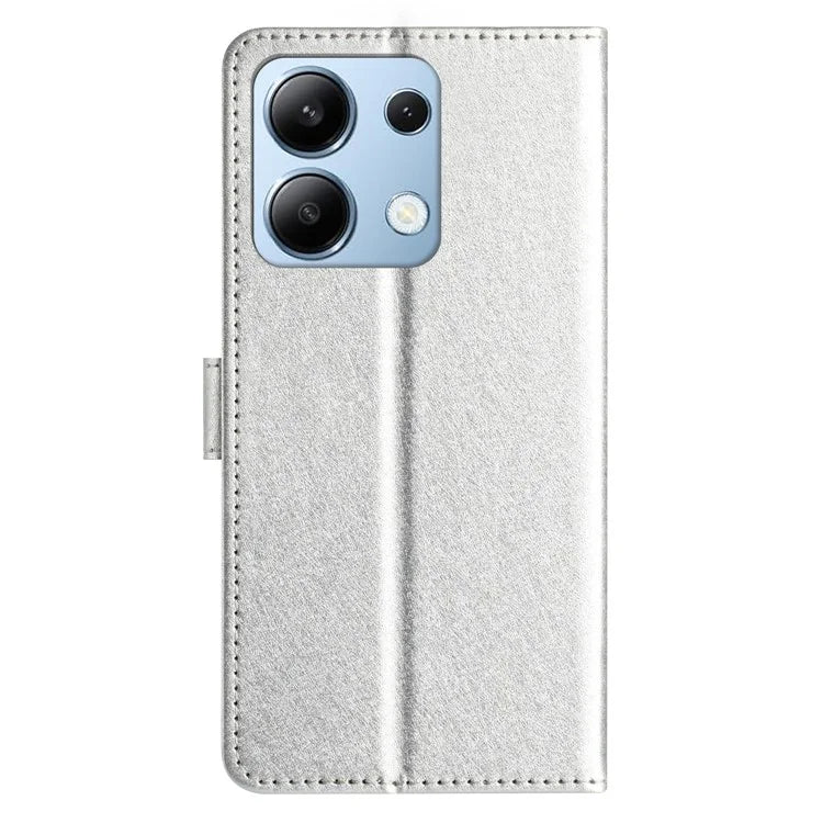 For Xiaomi Redmi Note 13 4G Case Silk Texture Leather TPU Inner Shell Flip Phone Cover
