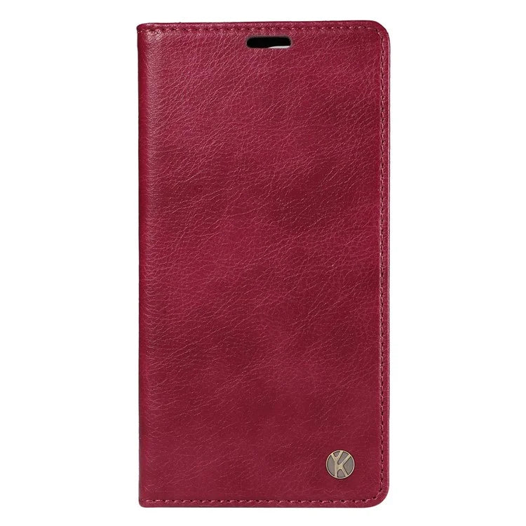 YIKATU YK-006 For Samsung Galaxy M35 5G Case Litchi Grain Leather Wallet Phone Cover