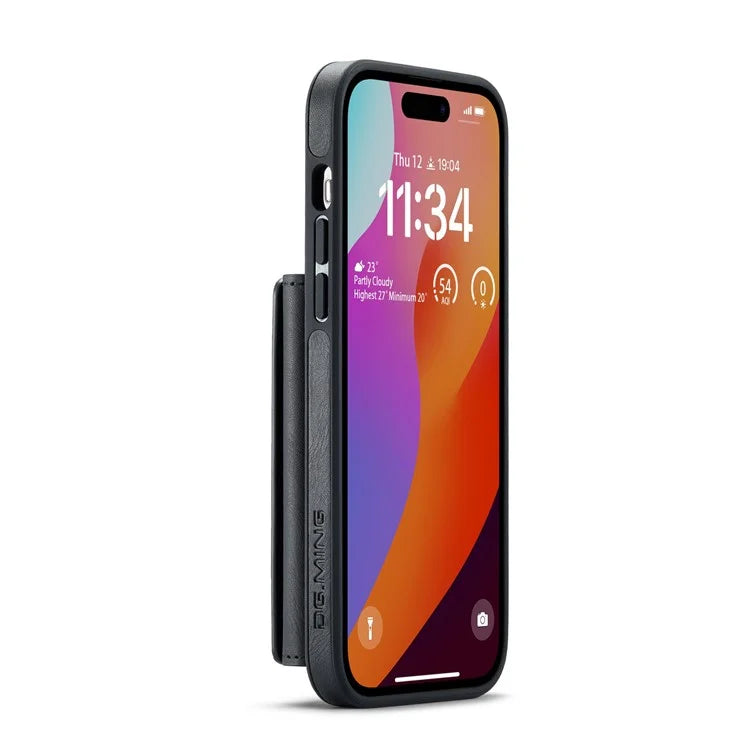 DG.MING M5 Series For iPhone 16 Pro Max Case Detachable Magnetic Leather Phone Cover with Card Slots