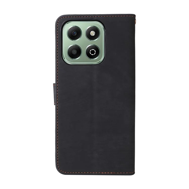 For Honor X6b 4G Case RFID Blocking Wallet Phone Stand PU Leather Cover with Strap