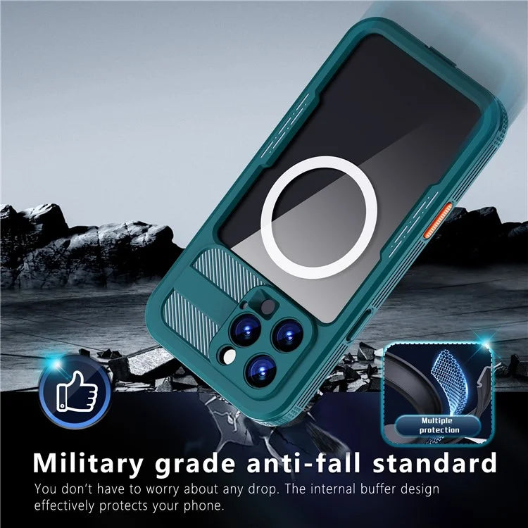 REDPEPPER For iPhone 16 Pro Max Case Compatible with MagSafe IP68 Waterproof Clear Phone Cover