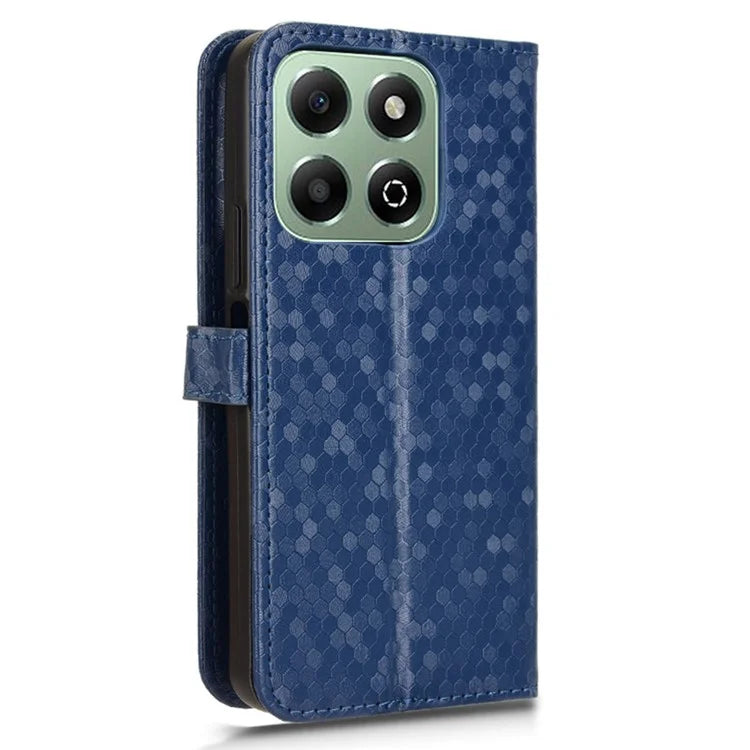 For Honor X6b 4G Wallet Case Dot Pattern Imprint PU Leather Phone Cover