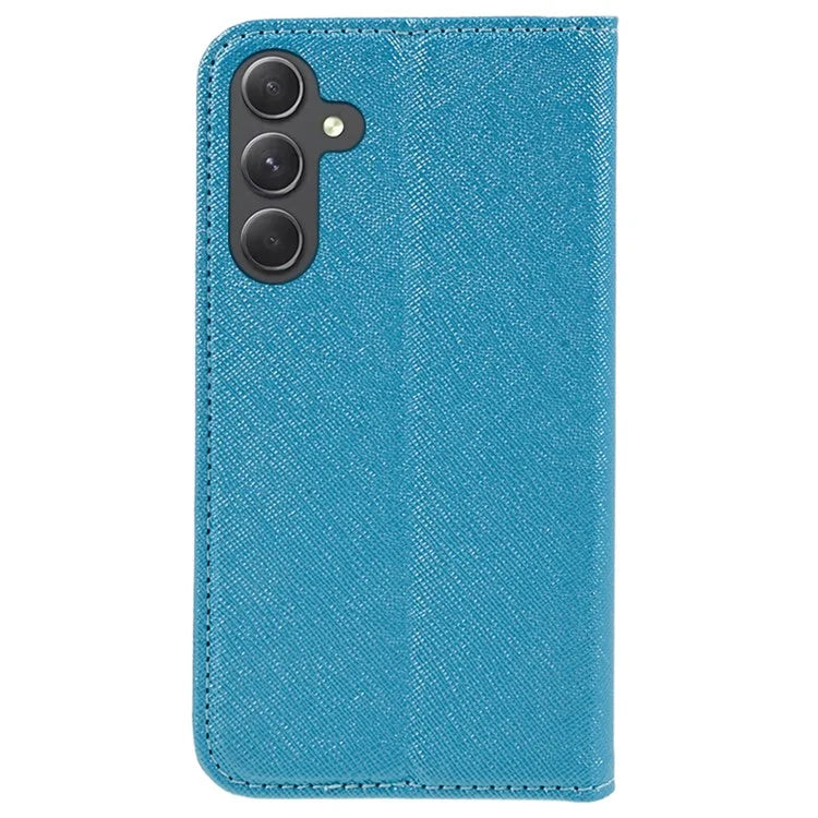 For Samsung Galaxy A16 5G Case PU Leather Cross Texture Phone Cover Strong Magnetic Suction