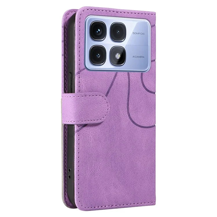 KT Leather Series-1 For Xiaomi Redmi K70 Ultra Leather Case Color Splicing Phone Cover Wallet Stand
