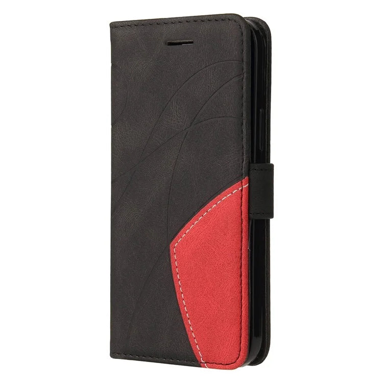 KT Leather Series-1 For Samsung Galaxy A06 Leather Case Color Splicing Phone Cover Wallet Stand