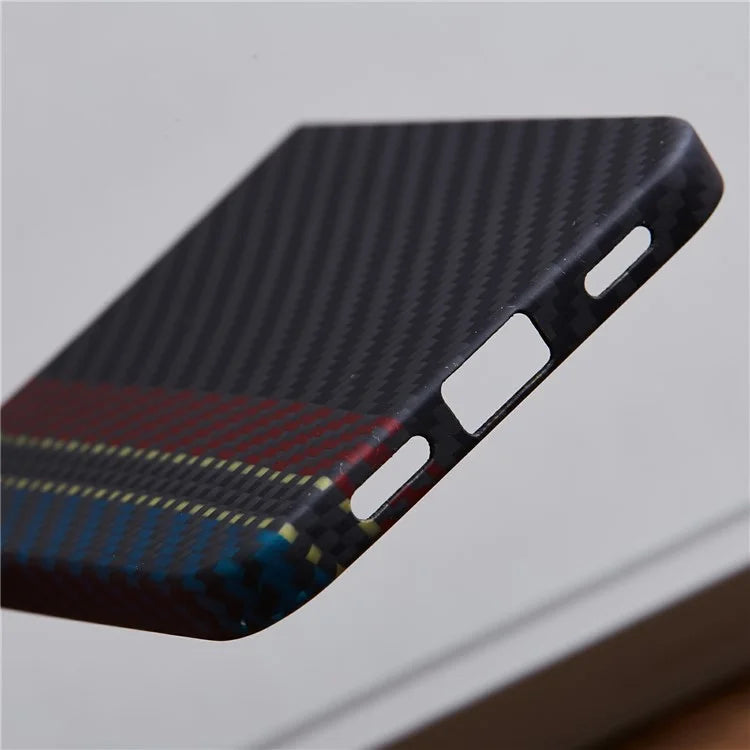 For Samsung Galaxy Z Flip5 5G Case Carbon Fiber Texture Color Woven Pattern Aramid Fiber Phone Cover
