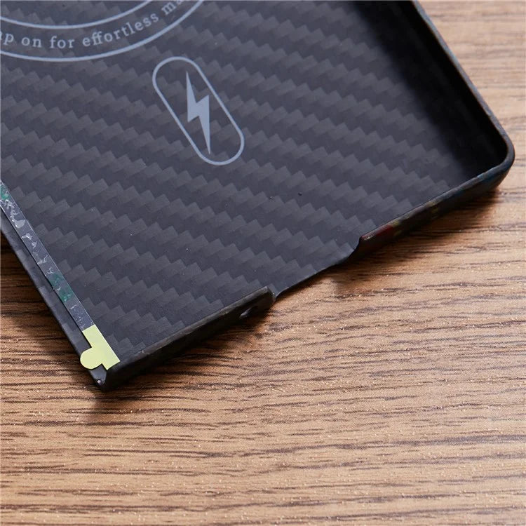 For Samsung Galaxy Z Fold6 5G Case Compatible with Mgsafe Color Woven Pattern Aramid Fiber Phone Cover