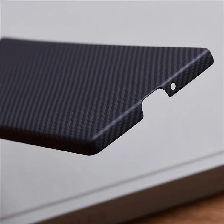 For Samsung Galaxy Z Fold6 5G Case 600D Fine Texture Aramid Fiber Phone Cover Precision Cut-Out - Black