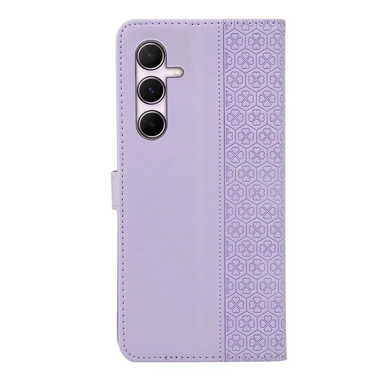 For Samsung Galaxy A16 5G Case Magnetic Clasp Four-Leaf Clover Leather Phone Cover