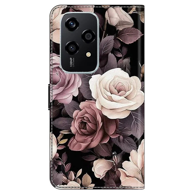 For Honor 200 Lite Case PU Leather Wallet Phone Cover with Stand