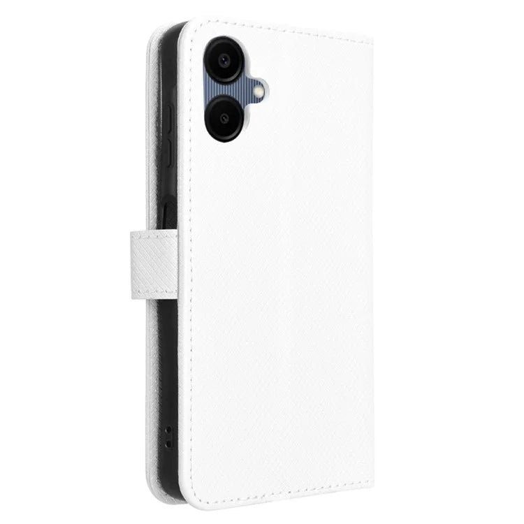 For Samsung Galaxy A06 Case PU Leather Diamond Texture Wallet Phone Cover