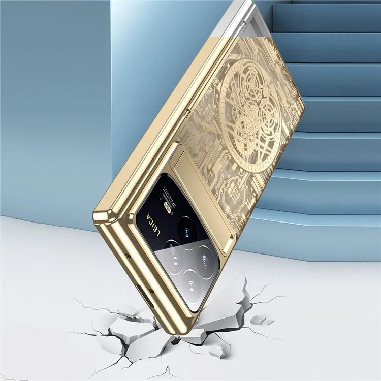 For Xiaomi Mix Fold 4 5G Case Mechanical Legend Hard PC Kickstand Phone Cover with Screen Film