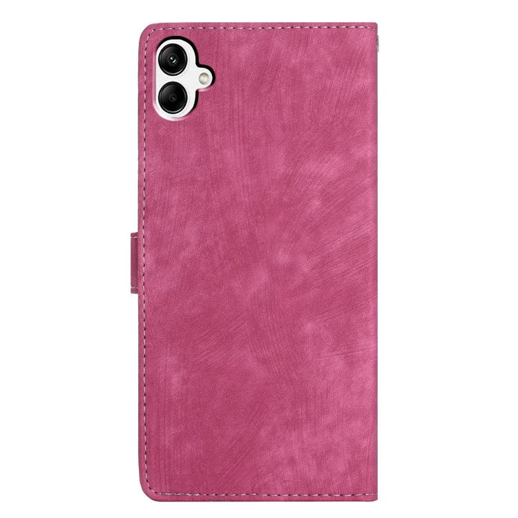 For Samsung Galaxy A06 Case with Card Clots Skin-Touch PU Leather Phone Cover Stand