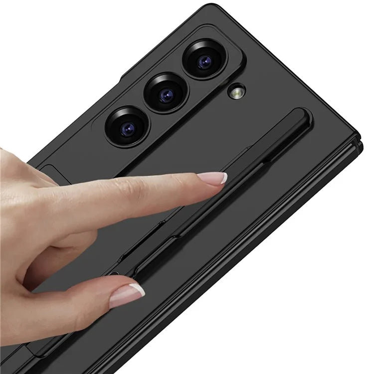 GKK For Samsung Galaxy Z Fold6 5G Case with Screen Film Kickstand Ultra Thin PC Phone Cover