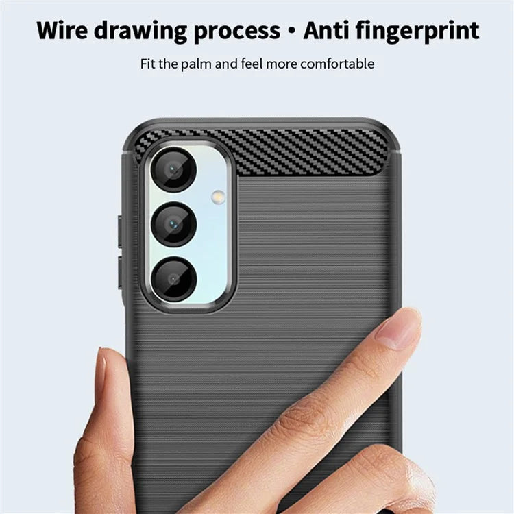 MOFI JK TPU Series-1 For Samsung Galaxy A16 5G Case Carbon Fiber Texture TPU Soft Phone Cover