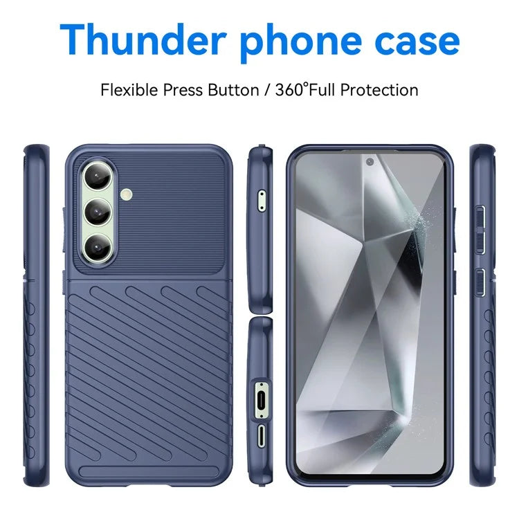 For Samsung Galaxy S24 FE Case Twill Texture TPU Shockproof Protective Phone Cover