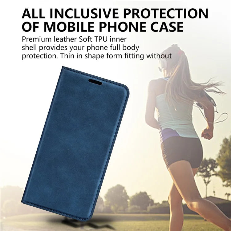 For Samsung Galaxy A06 Case Skin-Touch Leather Wallet Phone Cover