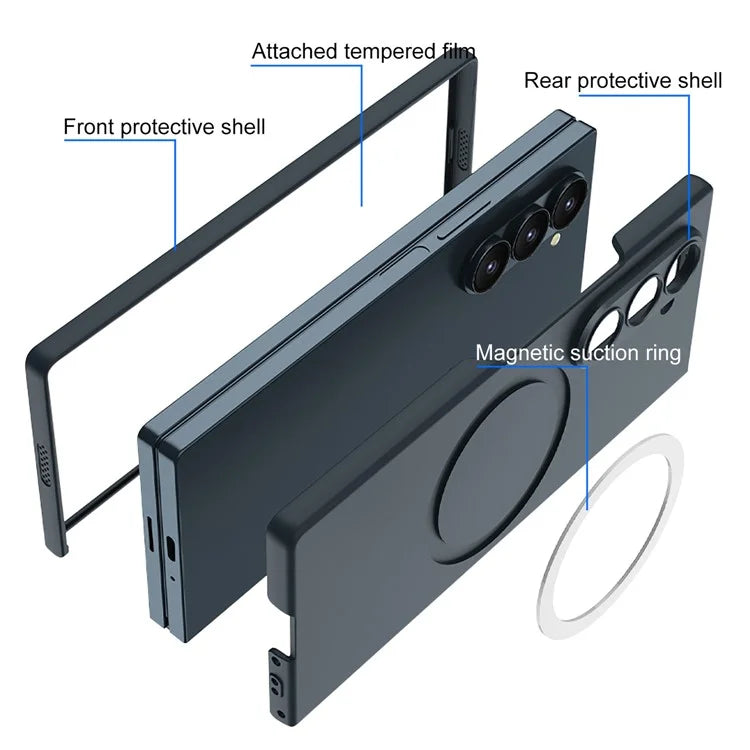GKK For Samsung Galaxy Z Fold6 5G Magnetic Case PC Phone Cover with Screen Film