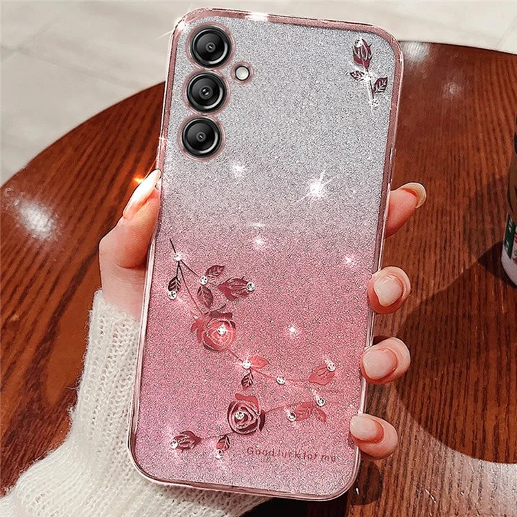 KADEM For Samsung Galaxy A16 5G Case Flower TPU Flexible Gradient Phone Cover