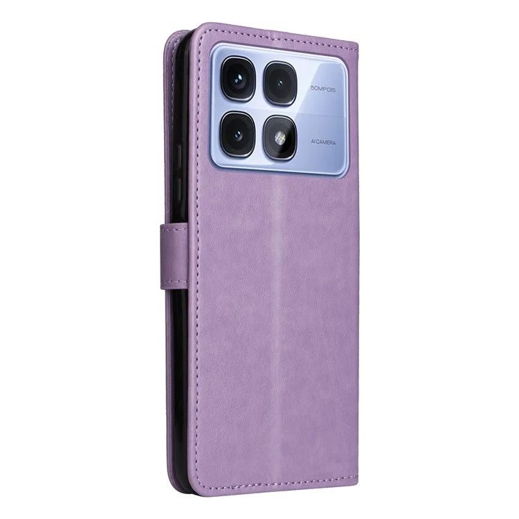 KT Imprinting Flower Series-4 For Xiaomi Redmi K70 Ultra Case Cat Bee Pattern Flip Leather Phone Cover