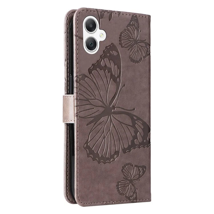 KT Imprinting Flower Series-2 For Samsung Galaxy A06 Case Floral Butterfly Leather Wallet Phone Cover