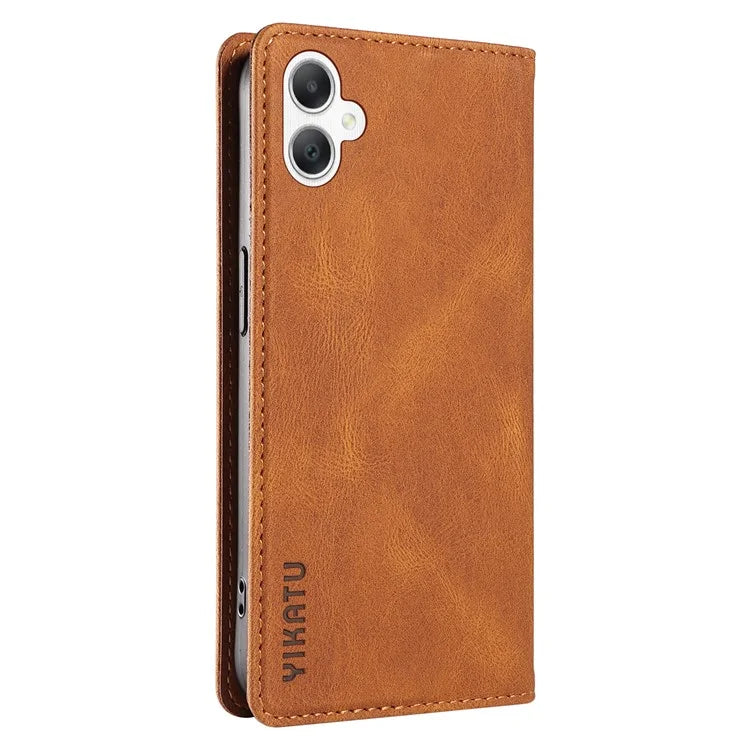 YIKATU YK-004 For Samsung Galaxy A06 Case Leather Skin-Touch Phone Cover Magnetic Auto-Absorbed